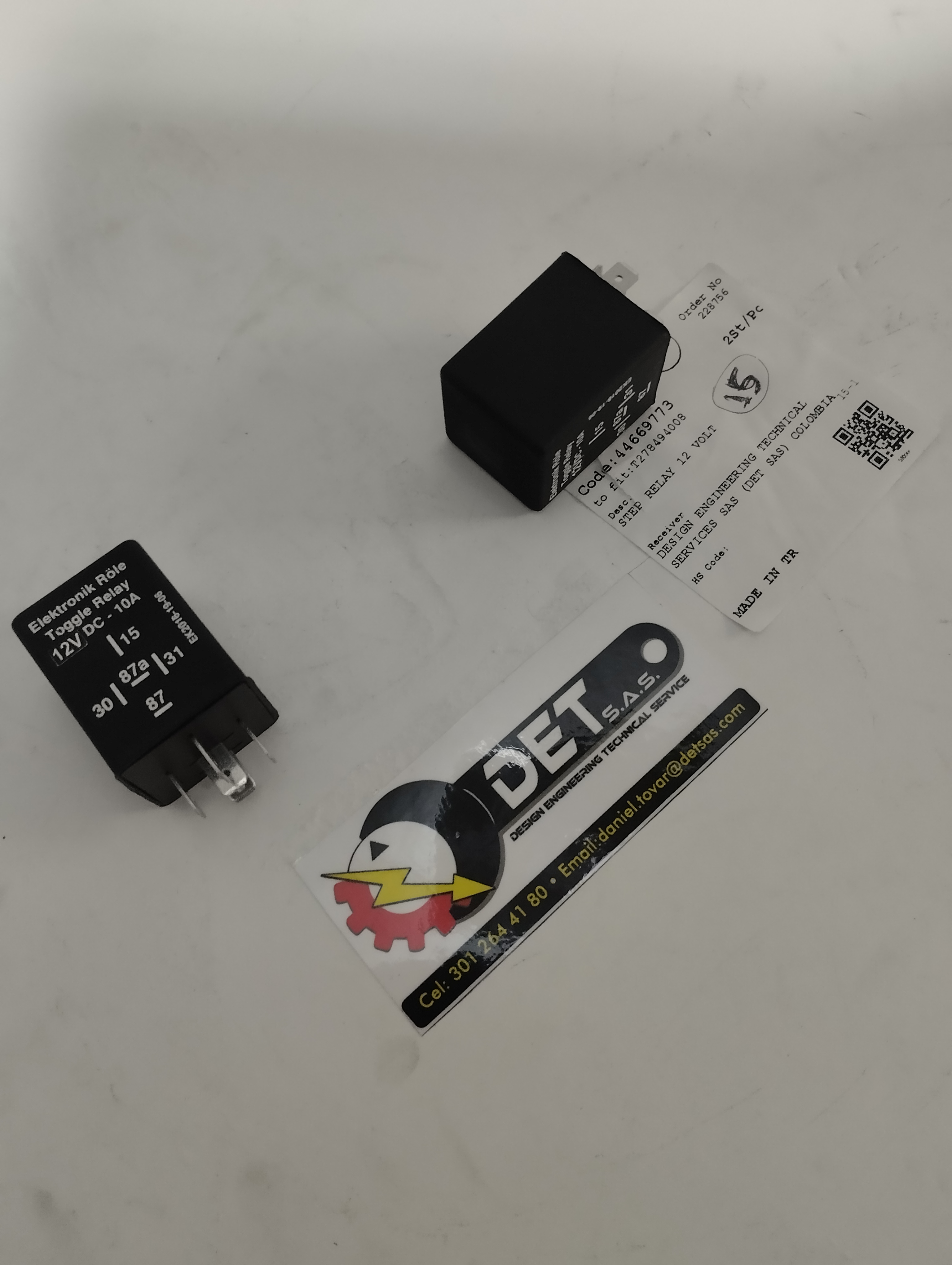 Relé paso a paso 12 VDC T278494008 Putzmeister TK40