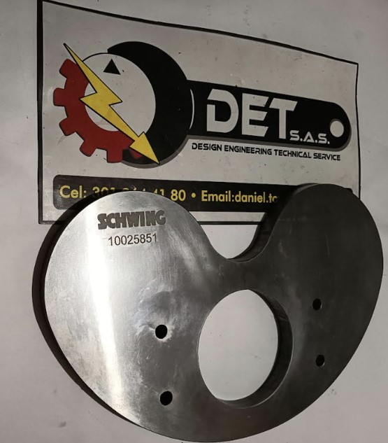 Placa espejo Schwing 10025851 para bombas SP100 / SP750 / SP500